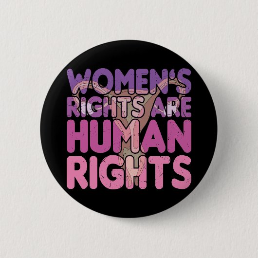 Frauenrechte sind Menschenrechte Button (Vorderseite)
