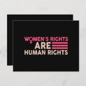 Frauenrechte sind Menschenrechte Feiertagskarte (Vorne/Hinten)