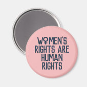 "Frauenrechte sind Menschenrechte" Feministin Magnet (Vorderseite/Rückseite)