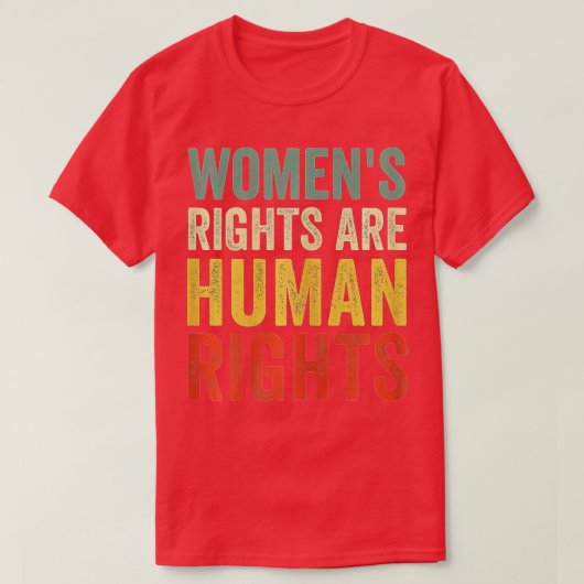 Frauenrechte sind Menschenrechte Feministin T-Shirt (Design vorne)