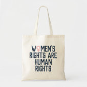 "Frauenrechte sind Menschenrechte" Feministin Tragetasche (Vorne)