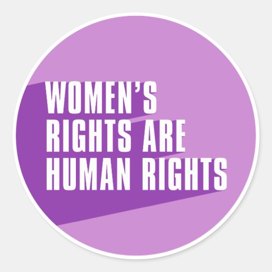 Frauenrechte sind Menschenrechte - feministische Z Runder Aufkleber (Vorderseite)