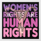 Frauenrechte sind Menschenrechte Fensteraufkleber (Blatt)