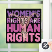 Frauenrechte sind Menschenrechte Fensteraufkleber (Zuhause)
