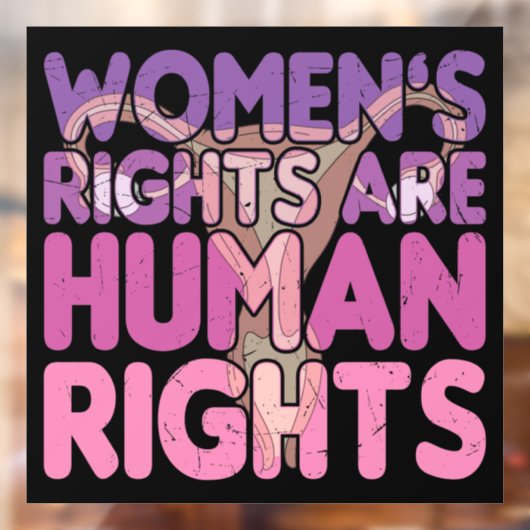 Frauenrechte sind Menschenrechte Fensteraufkleber (Blatt 2)