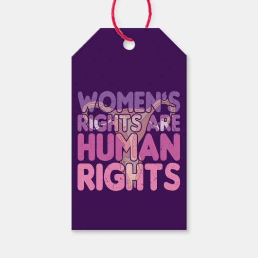 Frauenrechte sind Menschenrechte Geschenkanhänger (Vorderseite)