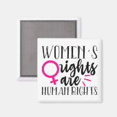 Frauenrechte sind Menschenrechte Magnet (Vorderseite/Rückseite)