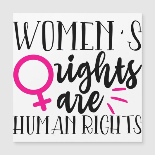 Frauenrechte sind Menschenrechte Magnetkarte (Vorderseite)