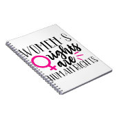 Frauenrechte sind Menschenrechte Notizblock (Rechte Seite)