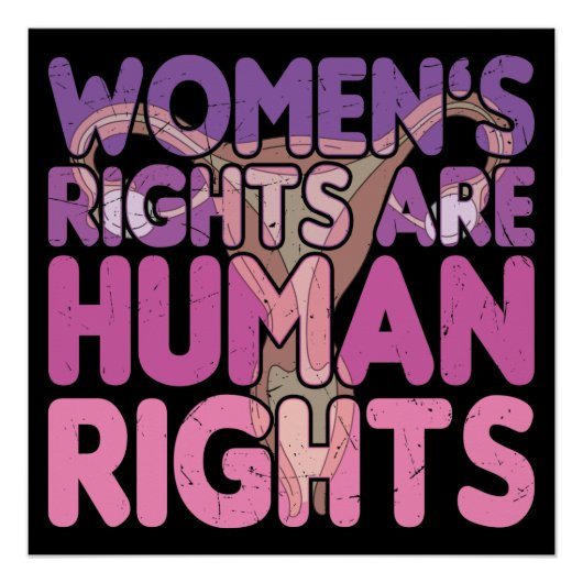 Frauenrechte sind Menschenrechte Poster (Vorderseite)