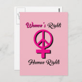 Frauenrechte sind Menschenrechte Postkarte (Vorne/Hinten)