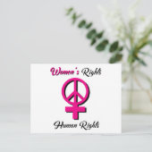 Frauenrechte sind Menschenrechte Postkarte (Stehend Vorderseite)