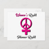 Frauenrechte sind Menschenrechte Postkarte (Vorne/Hinten)