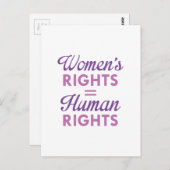 Frauenrechte sind Menschenrechte Postkarte (Vorne/Hinten)