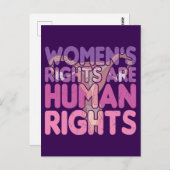 Frauenrechte sind Menschenrechte Postkarte (Vorne/Hinten)