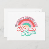 Frauenrechte sind Menschenrechte Postkarte (Vorne/Hinten)