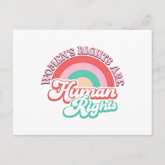 Frauenrechte sind Menschenrechte Postkarte (Vorderseite)