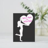 Frauenrechte sind Menschenrechte Postkarte (Stehend Vorderseite)