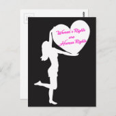 Frauenrechte sind Menschenrechte Postkarte (Vorne/Hinten)