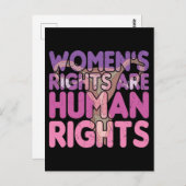 Frauenrechte sind Menschenrechte Postkarte (Vorne/Hinten)