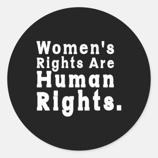 Frauenrechte sind Menschenrechte Roe / Wade Runder Aufkleber (Vorderseite)