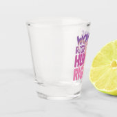 Frauenrechte sind Menschenrechte Schnapsglas (Links)