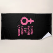 Frauenrechte sind Menschenrechte Strandtuch (Vorderseite)
