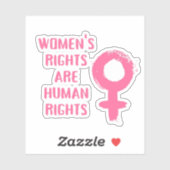 Frauenrechte sind Menschenrechte Vinyl Aufkleber (Blatt)