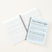 Frauenrechte Sprecher Wahrheit Zitat blau Notizblock (Innenseite)