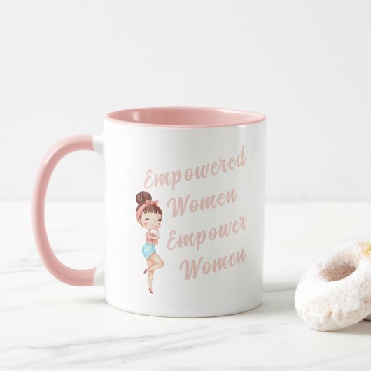 Frauenrechte stärken Tasse (Mit Donut)