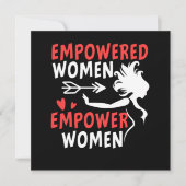 Frauenrechte stärken weibliche Feministinnen in Fe Einladung (Vorderseite)