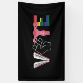 Frauenrechte verboten Bücher LGBTQ Banner (Vertikal)