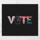 Frauenrechte verboten Bücher LGBTQ Bierflaschenetikett (Einzelnes Label)