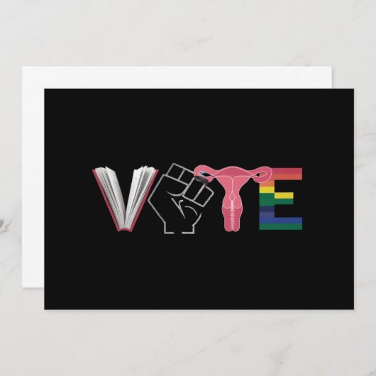 Frauenrechte verboten Bücher LGBTQ Einladung (Vorne/Hinten)