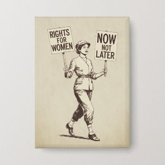 Frauenrechte, Vintage feministische Suffragette Ar Button