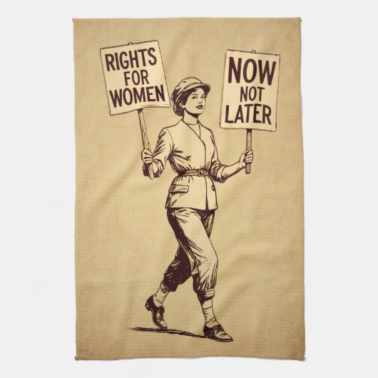 Frauenrechte, Vintage feministische Suffragette Ar Geschirrtuch (Vertikal)