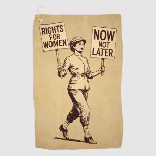 Frauenrechte, Vintage feministische Suffragette Ar Golfhandtuch