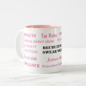 Frauenrekrutierung ehrwürdige Worte Zweifarbige Tasse (Vorderseite Links)