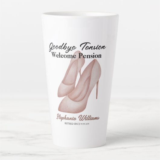 Frauenruhestand Auf Wiedersehen Heels des Tension Milchtasse (Vorderseite)