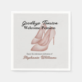 Frauenruhestand Auf Wiedersehen Heels des Tension Serviette