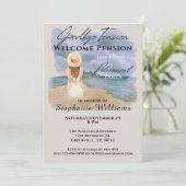 Frauenruhestand Auf Wiedersehen Tension Party Einladung (Stehend Vorderseite)