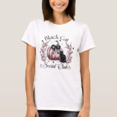 Frauens Black Cat Social Club Halloween T-Shirt (Vorderseite)
