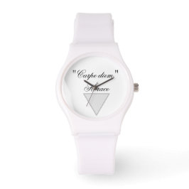Frauenschau: Sporty White Silicon Watch Armbanduhr