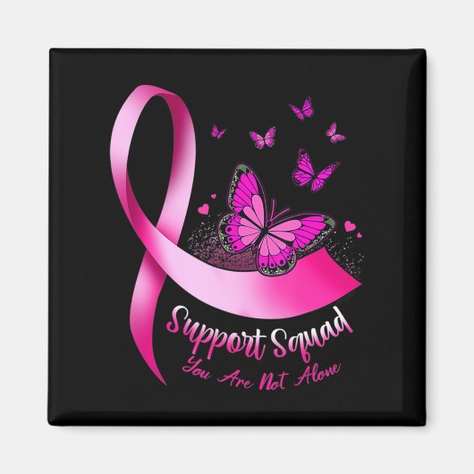 Frauenschmetterlingsunterstützung Brustkrebs-Krieg Magnet (Vorne)