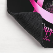 Frauenschmetterlingsunterstützung Brustkrebs-Krieg Mousepad (Ecke)