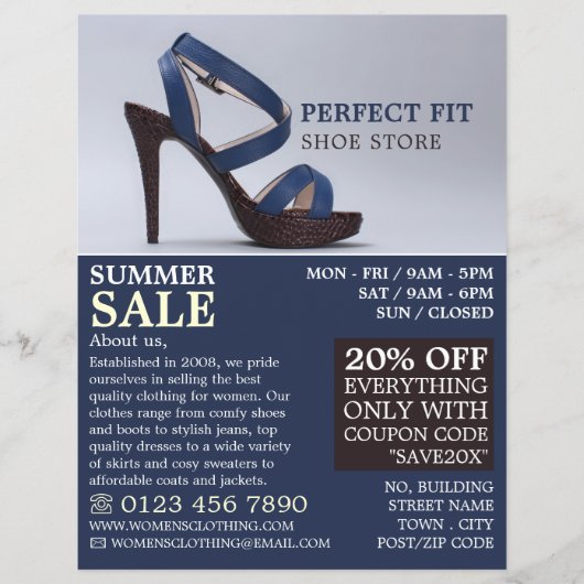 Frauenschuh, Bekleidungsartikelwerbung Flyer (Vorne)