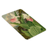 Frauenschuh Vintage-Botanik-Orchidee Magnet (Rechte Seite)