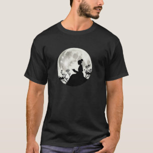 Frauensilhouette im Mondlicht Schatten Mond Mondna T-Shirt