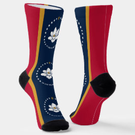 Frauensocken unter der Flagge von Mississippi, USA Socken