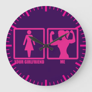 Frauenspielzeug-Spaß, Lift deine Freundin überhaup Große Wanduhr